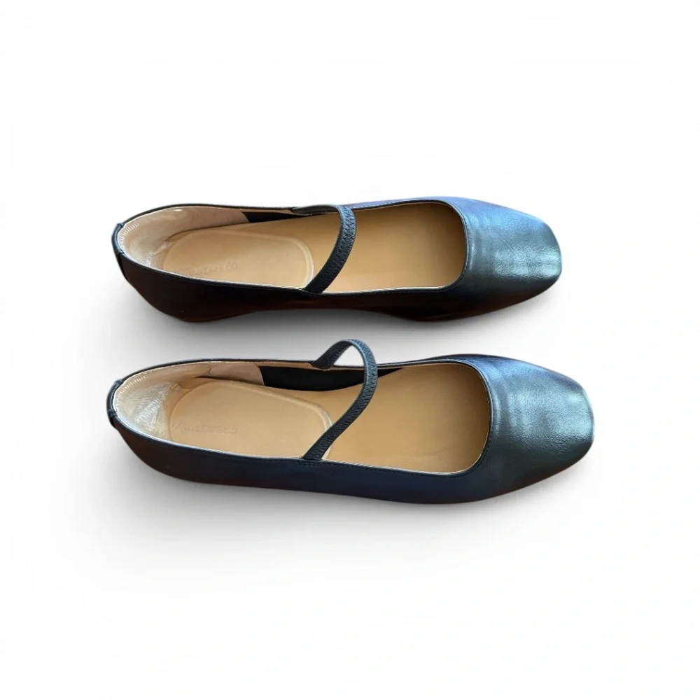Like New Madewell The Greta Ballet Flat | True Black | 7.5 - Picture 2 of 6
